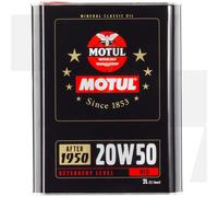 2 Ltr Mineral Oil Motul Classic 20W50 - Vintage Car - 1950 To 1970