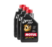 Motul Gear 300 75W-90 Fully Synthetic Racing Gear Oil Apic Gl-4 Gl-5 3X1L