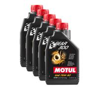 Motul Gear 300 75W-90 Fully Synthetic Racing Gear Oil Apic Gl-4 Gl-5 5X1L