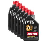 Motul Gear 300 75W-90 Fully Synthetic Racing Gear Oil Apic Gl-4 Gl-5 6X1L