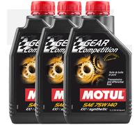 Motul Gear Competition 75W140 Synth Racing Gear & LS Diff Oil 3 Litre 3L (1L X3)