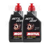 Motul Gearbox Motylgear 75W80 Semi-Synthetic Technosynthese Gear Oil 1 Litre 2x