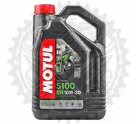 Motul Oil 10W30 4T 4L 104063 5100 Semi-Synth Fit Yamaha XC 125 X 2004-2010