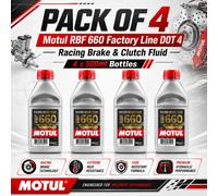 Motul RBF 660 Factory Line DOT 4 Racing Brake Clutch Fluid 500ml (4 x 500ML)