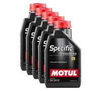 Motul Specific 9.55535/03 5W-30 Fully Synthetic Engine Oil Psa B71 2297 5X1L