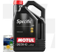 Motul Porsche A40 0W40 Fully Synthetic Oil 8 Litre 8L (5L+1L X3) + 5L SCREENWASH