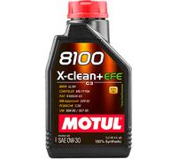 Motul Engine Oil 8100 X-CLEAN+ EFE 0W-30 Fully Synthetic C3 VW 504/507 Approved - 1 L