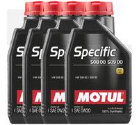 Motul Specific 508 00 509 00 0W-20 1l Engine oil 107385 AUDI: A6 C7 Saloon, A3 Sportback, A4 B9 Avant, VOLKSWAGEN: Polo VI, Golf 7, Polo V Hatchback