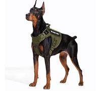 Motusamare Service Dog Vest Training Hunting Molle Nylon Water-Resistant Military Patrol Adjustable Comfortable K9 Tactical Dog Harness with Handle (Camouflage) (L, Ranger Green)