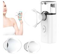 MotuTech Eyes Nebuliser Spray Eye Massager Humidifier Wash Relieves Dry and Tired Eyes Face Spa USB Charge Nano Atomisation Adult Child (White)