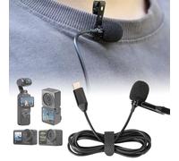 MotuTech Lavalier Clip-on Type C Microphone for Insta360 X4 / X3/Insta360 One X2/Insta360 One RS/Insta360 One R/OSMO Action 3/DJI Action 2 1.5M Wire (For DJI Pocket 3/Action 4/3/2)