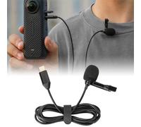 MotuTech Lavalier Clip-on Type C Microphone for Insta360 X4 / X3/Insta360 One X2/Insta360 One RS/Insta360 One R/OSMO Action 3/DJI Action 2 1.5M Wire (for INSTA360 X4)