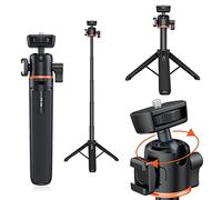 MotuTech Mini Tripod Portable Phone 1/4 Inch Cold Shoe for Light Rotating 360 Stand Extendable 20cm-55cm for GoPro iPhone Sony Canon Nikon Insta360 (Tripod)