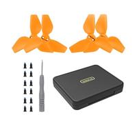 MotuTech Propellers for DJI Neo 2016S Additional Propellers Propellers with Screws Tools (Orange-2 Pairs + Case)