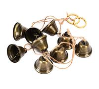 MOTUZP 9 Pieces Vintage Bell Hanging String Christmas Jingle Bells Wall Hanging Bells for Crafts Small Bell Bells Metal Gold Decorative Brass Iron Vintage Hanging Decorations