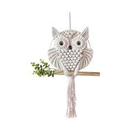 MOTUZP Owl Macrame Wall Decor Owl Pendant Lace Wall Hanging Tapestry Boho Tapestry Wall Hanging Boho Decor Handmade Woven Art Decorations for Home(l)