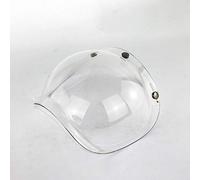 MOTUZP Retro Motorcycle Bubble Visor Motorcycle Helmet Shield 3 Snap Face Shield Flip Up Down Universal for Open Face Half Helmet Wind Shield(Transparent)