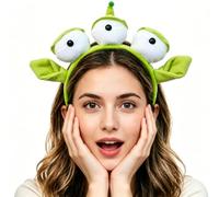 Motyeowe Green three eyed monster headband