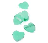 MOTZU 6 Pieces Cotton Powder Puff, Made of Pure Cotton Velour in a Heart Shape Designed for Contouring, Under Eyes, and Corners, 3.0-inch Standard Size, with Strap, Makeup Tool For Cosmetic