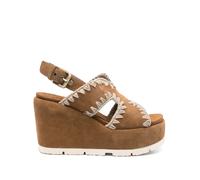 Mou 95mm whipstitch-detail sandals - Brown 40