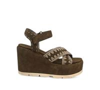 Mou criss cross wedge sandals - Brown 36-40