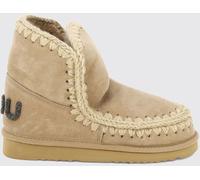 MOU Eskimo Sheepskin Ankle Boots with Embroidery and Glitter Logo Back - Size: 40 - female