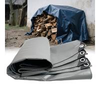 Moubhjd Heavy Duty PVC Tarpaulin, Thick Woven 400gsm Waterproof Double-Sided Fabric - Supreme Versatility for Covering, Protecting（Size：5x9m)