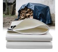 Moubhjd Heavy Duty PVC Tarpaulin, Thick Woven 400gsm Waterproof Double-Sided Fabric - Supreme Versatility for Covering, Protecting（Size：3mx20m)