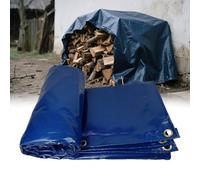 Moubhjd Heavy Duty PVC Tarpaulin, Thick Woven 400gsm Waterproof Double-Sided Fabric - Supreme Versatility for Covering, Protecting（Size：8x10m)