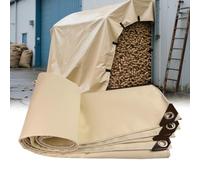 Moubhjd Heavy Duty PVC Tarpaulin, Thick Woven 400gsm Waterproof Double-Sided Fabric - Supreme Versatility for Covering, Protecting（Size：1.5x2m)
