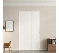 Moubhjd Room Divider Foldable Gate Partition, Pantry Closet Entry Accordion Doors Screen Customizable Room Divider Sliding Door for Office Hotel Warehouse（Single-Open、Size：W:165 x H:200cm）