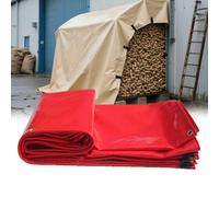 Moubhjd Waterproof Tarpaulin Cover Sheet 400GSM, Heavy Duty, Mould-Resistant, Easy to Wash - PVC Material, Reinforced Edges with Metal Eyelets（Size：2x15m)