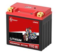 MOUDENSKAY Lithium Motorcycle Battery 12V Lithium Powersport Battery with BMS and Display YTX12-BS 6Ah 380~450CCA 76.8WH LiFePO4 Motorcycle Battery Starter Batteries for Motorcycles,ATV,UTVetc
