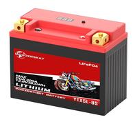 MOUDENSKAY Lithium Motorcycle Battery 12V Lithium Powersport Battery with BMS and Display YTX5L-BS 3Ah 230~250CCA 38.4WH LiFePO4 Motorcycle Starter Batteries for Motorcycles,ATV,UTVetc