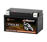 MOUDENSKAY YTX7A-BS Lithium Motorcycle Battery 12V 3AH LiFePO4 Starter Battery