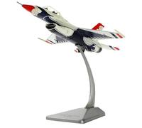 MOUDOAUER 1/100 Scale USAF F-16 Fighting Falcon Thunderbirds Demonstration Aircraft Model Alloy Model Diecast Plane Toy for Collection