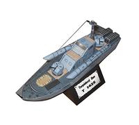 MOUDOAUER 1/150 Scale Russian T-1425 Torpedo Boat Model Paper Fighter Military Model Diecast Ship Model for Collection (Unassembled Kit) Model Collection