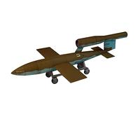 MOUDOAUER 1/24 Scale German V1 and V2 Missiles 3D Paper Model Kit for Adults (Unassembled, White, Paper Model Kit Set)