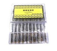 MOUDOAUER 1 Box 10-28MM Watch Spring Bar Tubes Pressure Lug Type Accessories for Ceramic Steel Band 1.3MM Diameter Watch Accessories