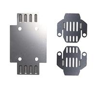 MOUDOAUER 1 Set Upgrade Metal Body Armor Chassis Bottom Guard for FMS FCX24 Power Wagon, 1/24 RC Car DIY Accessories Replacement Accessory Part