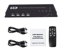 MOUDOAUER 4K KVM HDMI Matrix Multi-Viewer Video Wall Controller 4x1 Quad Seamless Switcher 4 in 1 Out Support 1080P@60Hz with IR Remote
