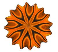 Mougee 16 Point Flow Star - 27" Diameter - 16 Pt - Smooth Spins -Durable and Vibrant Pattern (Burnt Orange Bloom - Classic)