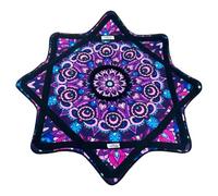 Mougee - Classic Flow Star - for Beginners & Advanced - Fun & Challenging Flow Toy - Vibrant Colors & Patterns - 27” Diameter - 15 Ounce Weight (Flower Power with Power Ring)