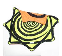 Mougee (moo-JEE) Air Flow Star - Neon Series - for Beginners & Advanced - Fum&Challenging -Double Stitched Flow & Vibrant Colors & Patterns Durable - 28” Diameter - Orange/Yellow Neon