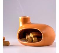 MOUGIGI Ceramic Palo Santo Holder - Handcrafted Ash Catcher for Palo Santo Sticks and Sage - Unique Design for Meditation and Home Décor - Incense Burner