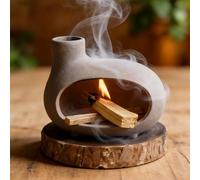MOUGIGI Mini Chiminea Smudge Stick Holder, Sage and Palo Santo Holder Bowl