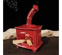 MOUGIGI Red Ceramic Palo Santo Holder - Modern Incense Burner for Yoga & Meditation - Ash Catcher for Wood Sticks & Sage - Versatile Smudge Bowl & Cone Burner - Perfect Unique Gift for Mindfulness