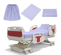 Moukeren 3 Pcs Hospital Bed Sheets for Home Use Extra Long Hospital Bed Fitted Sheets Sets 36 x 84 x 14 Inches Included Quilt Cover and Pillow Case (Lavender Purple)