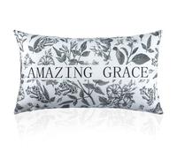 Moukeren Amazing Grace Bible Print Pillow Covers 12x20 in Morning Glory Pattern Christian Throw Pillow Covers Christian Gifts for Bible Verse Decor for Women Sofa Bedroom Home Office Church