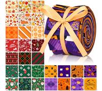 Moukeren Cotton Fabric Squares for Quilting Fabric Bundle Craft Fat Quarters Squares Patchwork for DIY Crafts Handmade Accessory (60, Fall-Winter, 2.5" x 44")